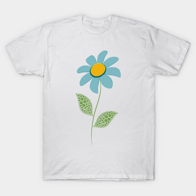 Single Blue Flower T-Shirt by KeiKeiCreative